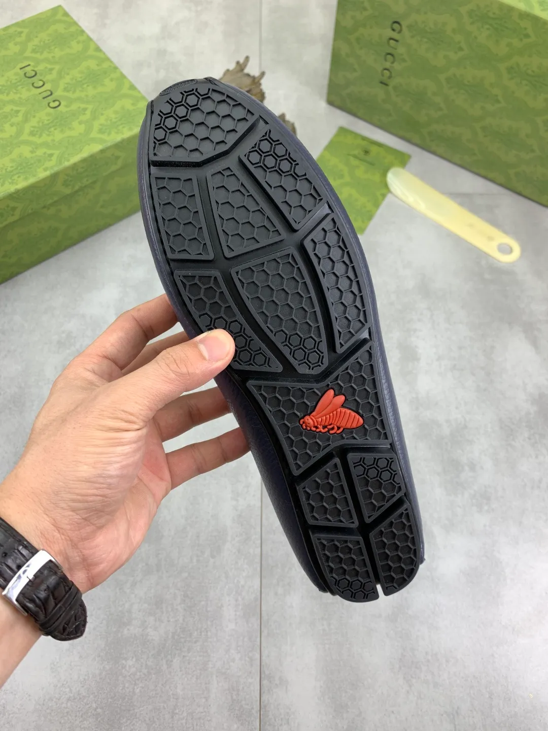 Men's men's shoes💰P360💰[New style]🆘[GUCCI] New classic beanie shoes; Hong Kong original top quality, exquisite craftsmanship, top quality💪🏼High-end boutique men's beanie shoes, British fashion style 🎈The upper is made of Italian imported calfskin🔥, comfortable and breathable, fully imported soft pigskin lining, lazy slip-on Loaf style This fabric is made of 🇮🇹🎈, which is suitable for drivers to drive, and the original non-slip and wear-resistant rubber outsole 🎈Number of codes: 38-45 Multi-color 🉑️ to choose from